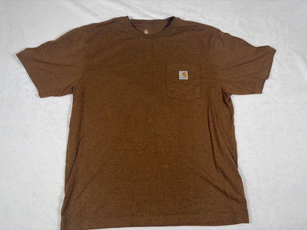 Carhartt Men’s L Brown Loose Fit Pocket T-Shirt Short Sleeve